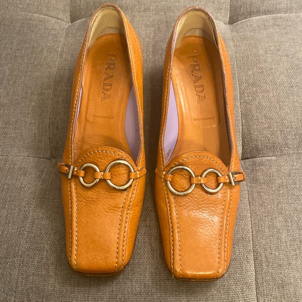 Vintage 1990’s Prada Square Toe Loafers
